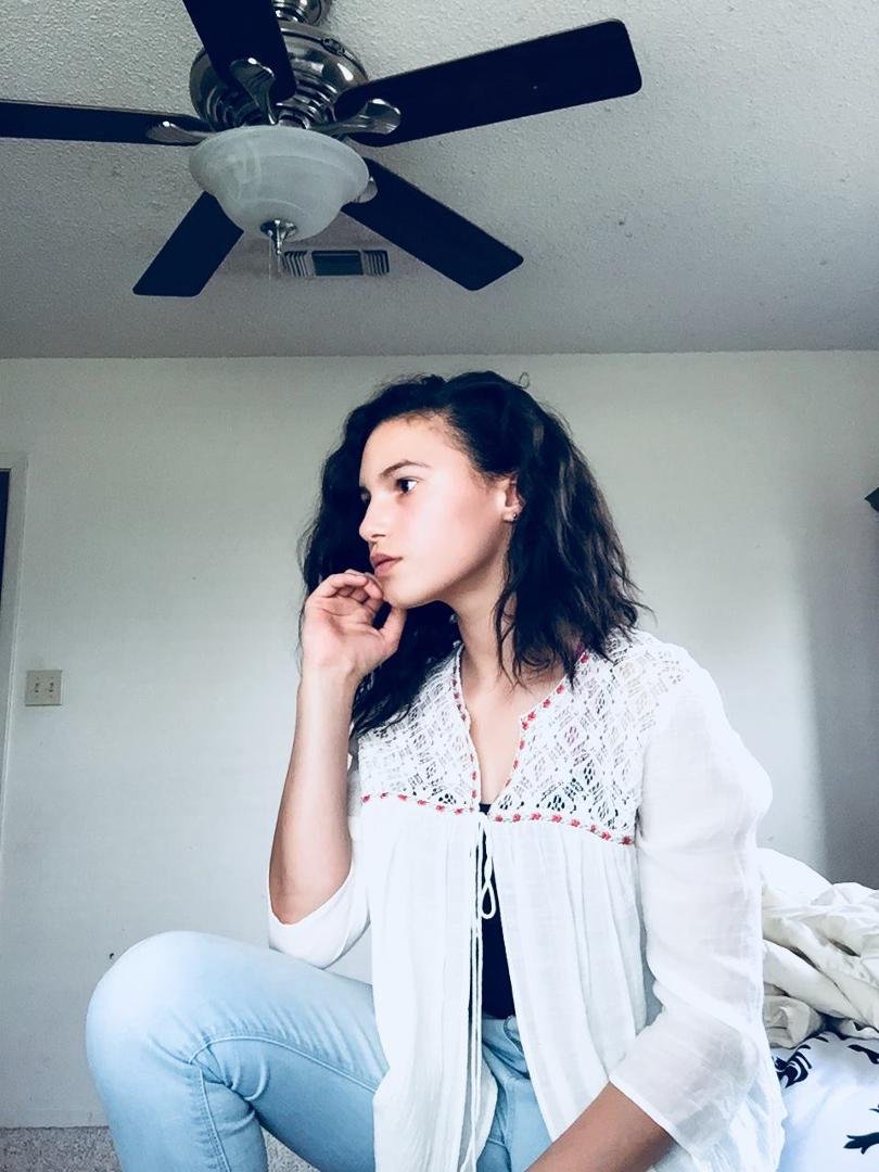 A great picture Audrie took of herself, has a true talent and vision for photos and a beautiful young lady...