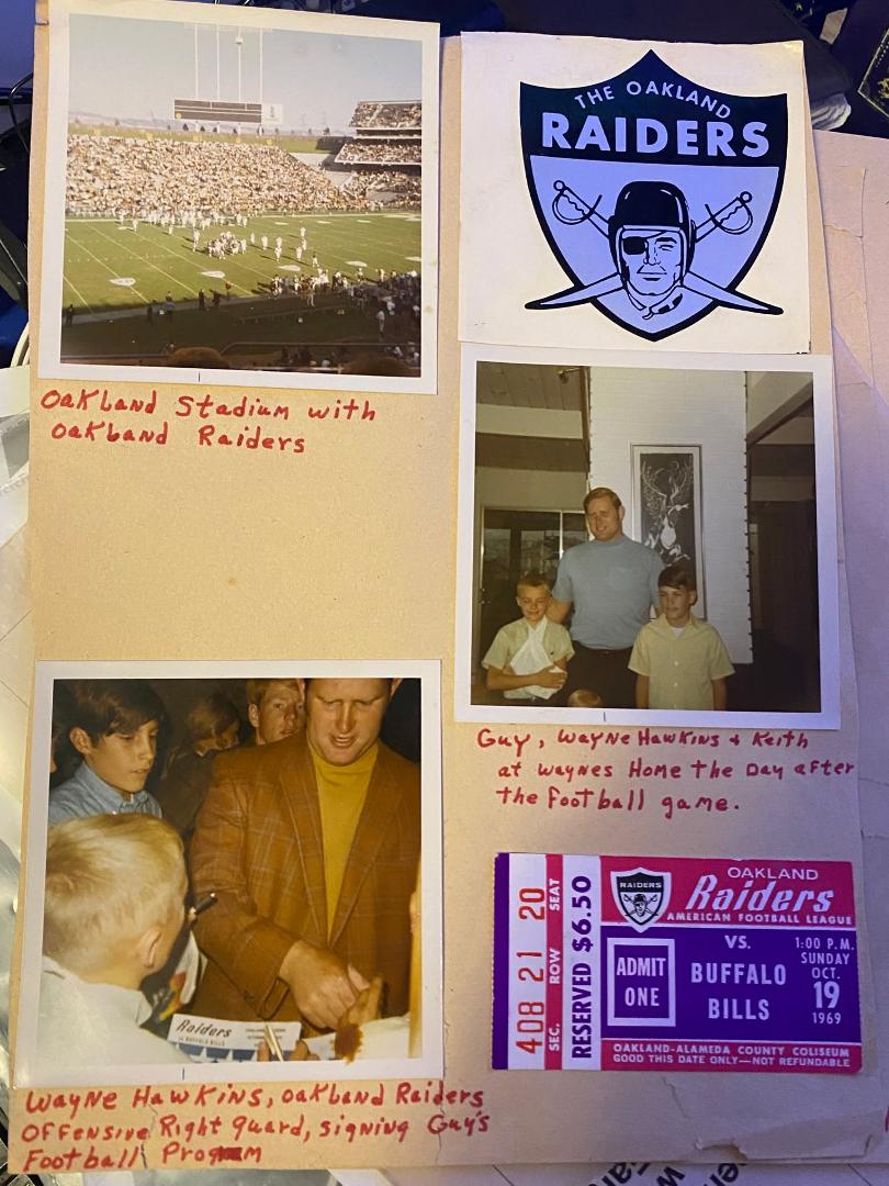 We went to the game, which was absolutely monumental. I met my hero, Daryle "The Mad Bomber" Lamonica. who threw 6 touchdown passes that day, his career best.