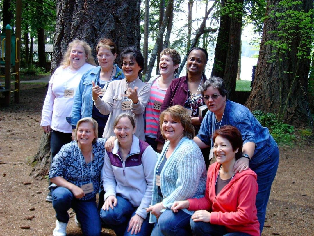 Some of the women at the Black Lake Women's Retreat a few years ago