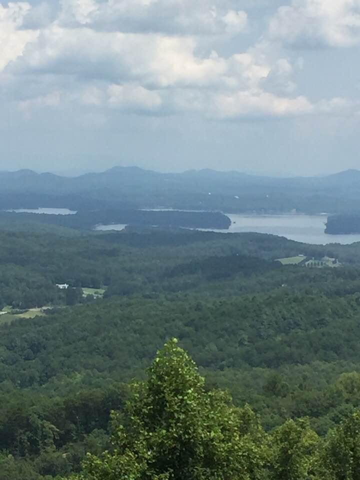 My view of lake blue Ridge from the house I’m pet sitting.