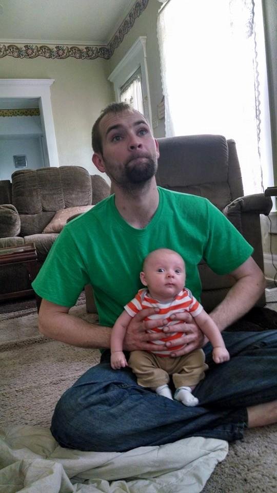 Watching TV with Daddy. Lol