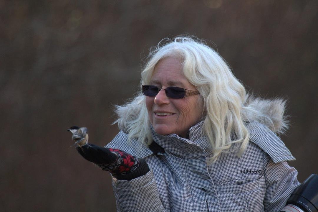 Crazy white-haired Owl Lady!