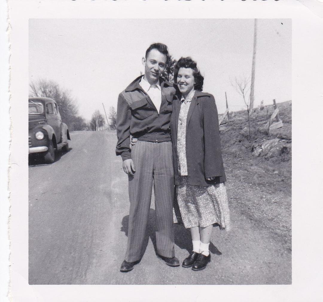 In or on the way back from my dad's stint in Air Force National Guard called to full duty in Bangor Maine for like a year or so -- they met 6/1950 - called up - mom said take me or won't wait - married 12/29/50 he left lik