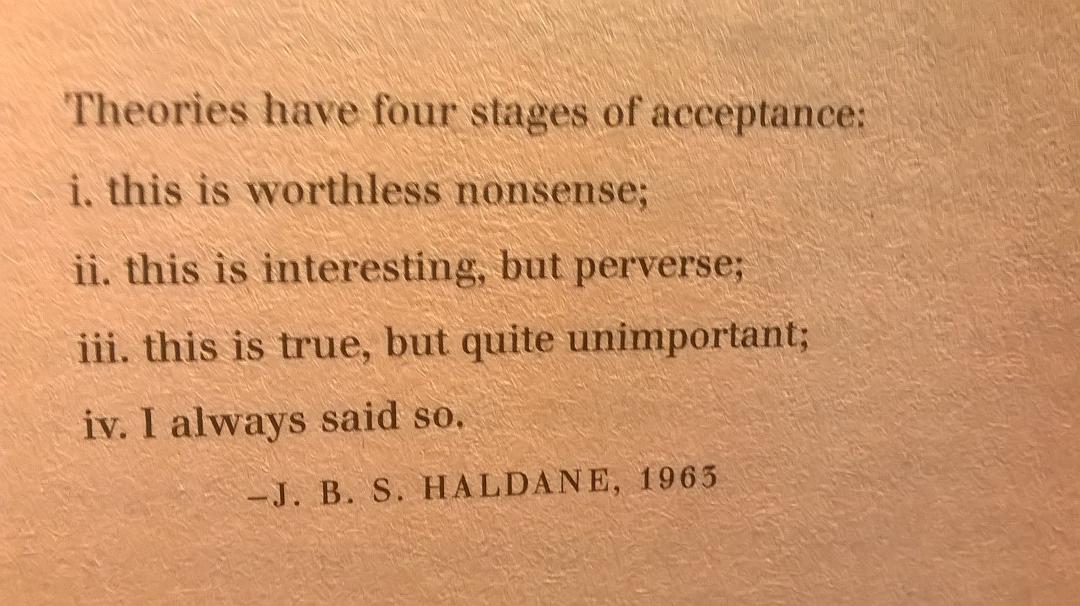 These are roughly the four stages that the elders of the GOP are going thru relative to the Donald being their nominee for POTUS.  When the general election winner is addressed as Madame President, then they will undergo th