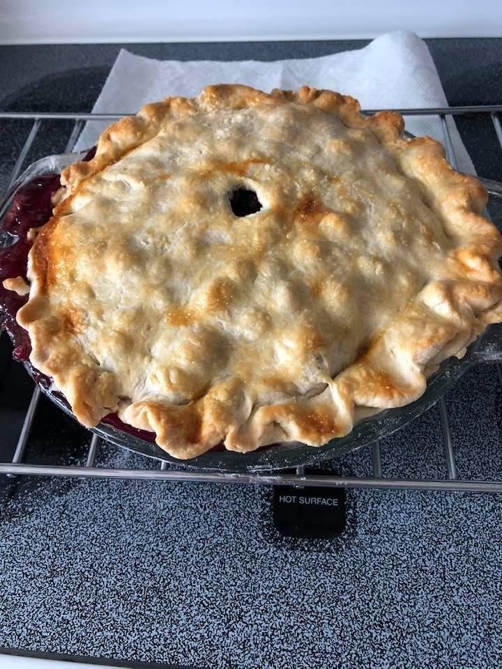 Blueberry pie for my boy’s anniversary in