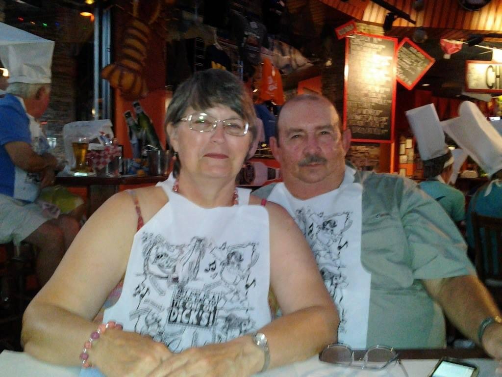 At Dicks for supper, it's pretty wild.