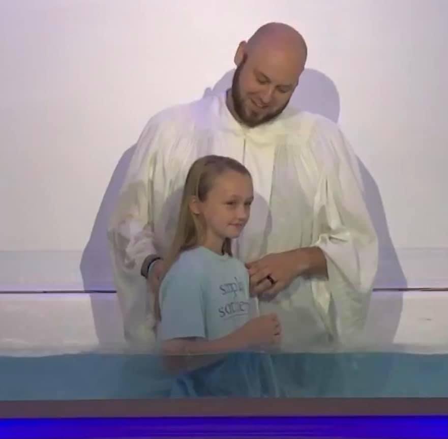 My heart is so full today!  Watched my granddaughter Kamryn get baptized this morning!  What a blessing!