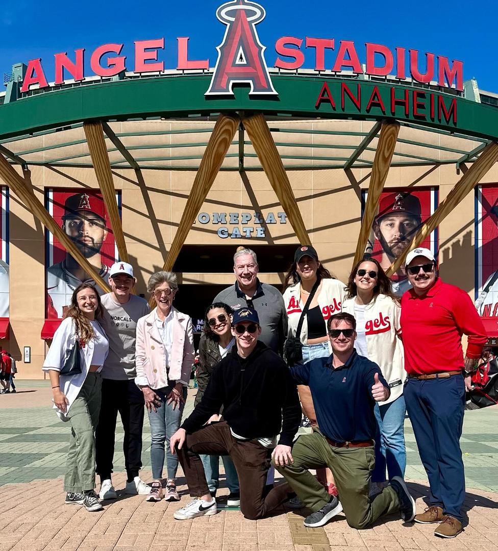 Happy 28th Birthday to son , Tucker, at his workplace at the LA Angels Stadium, where he is surrounded by the people he loves on this special day. #happybirthday #sonlove❤️