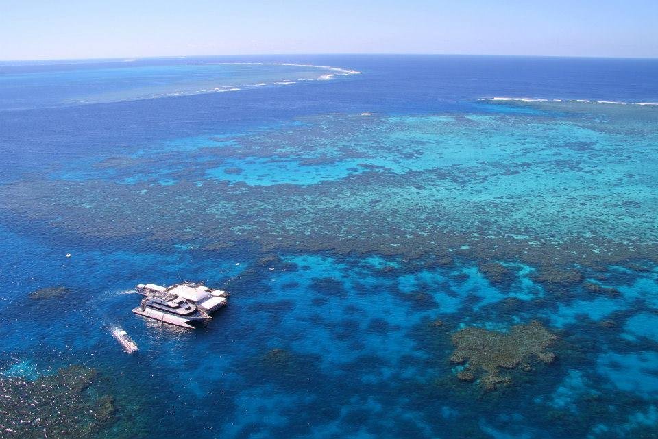 Quicksilver's poontoon at Agincourt, their own part of the Great Barrier Reef