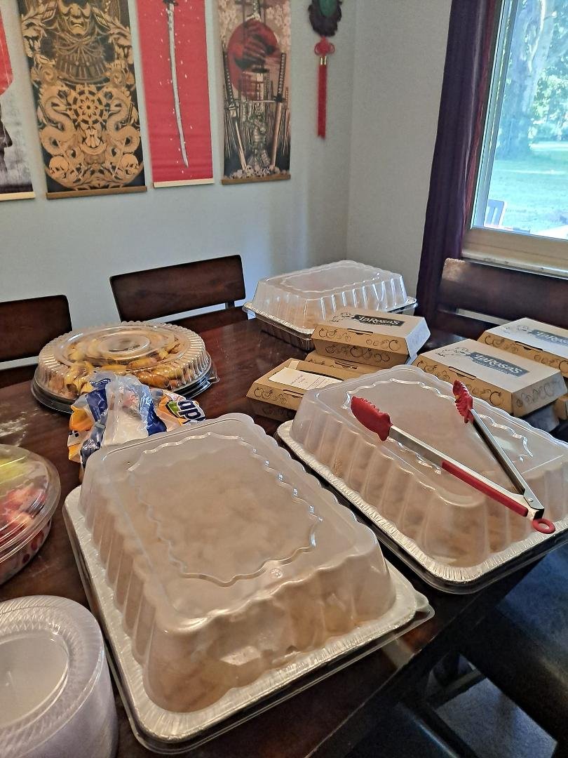Food ready for tonight. Bonfire ready to go!!!