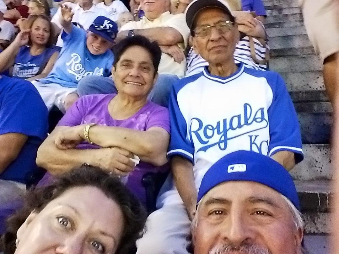 Enjoying a lovely evening with my Tio & Tia at the Royals game