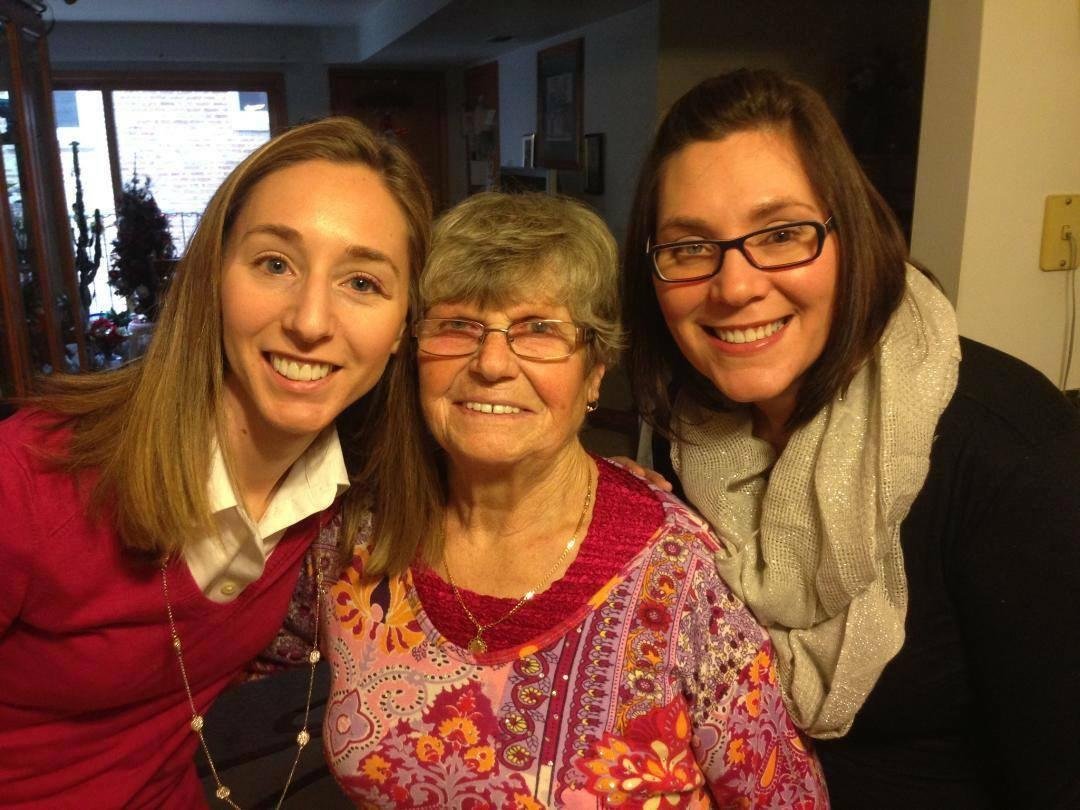 My two younger step- daughters with they're grandmother ~