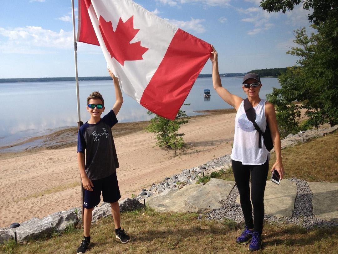 Nancy and Ty showing the cottage colours!