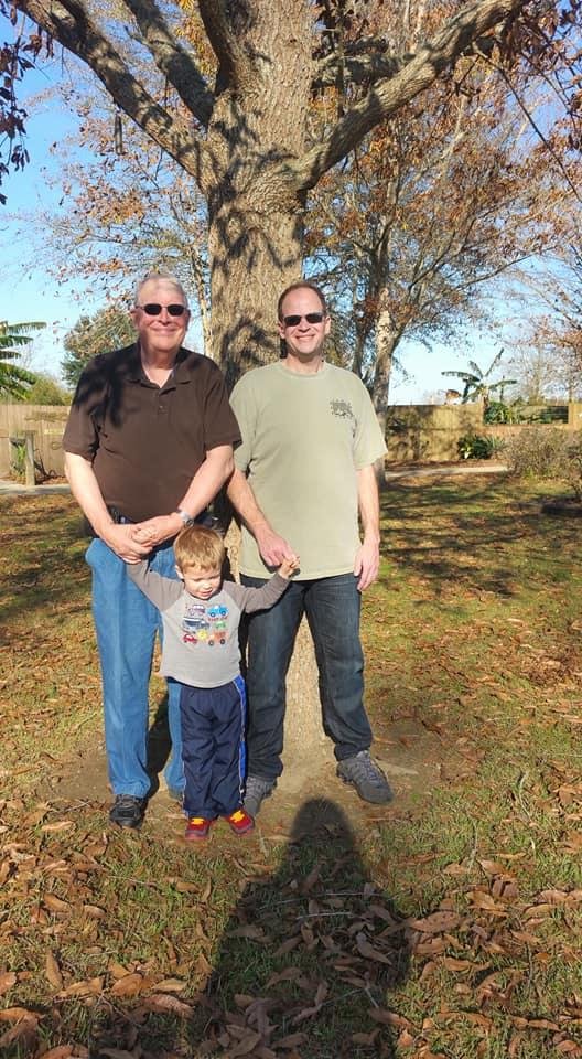 Three generations (myself, son Mark and grandson David) at an Alabama alligator farm.