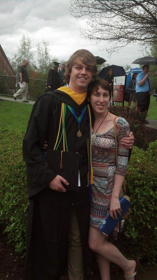 Great day for BS in Math and Economics, Summa Cum Laude grad and fiancé. On to Pitt next year for PhD program. I am smiling!!!