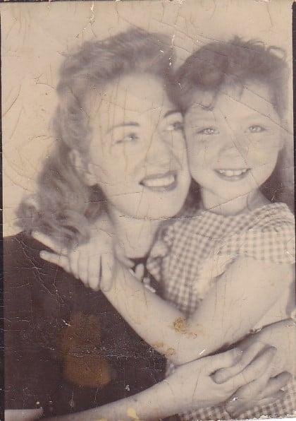 My mom and my grandmother , Happy Mother's Day .