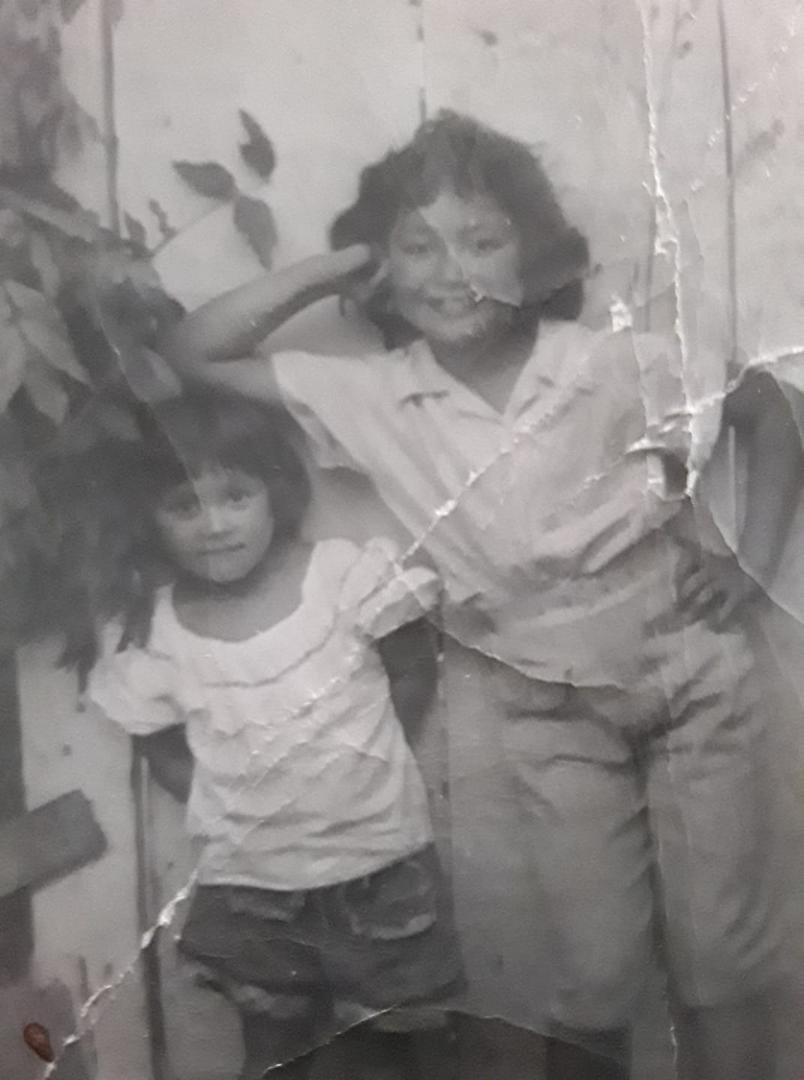 This was my big sister and me. Those were the good days!