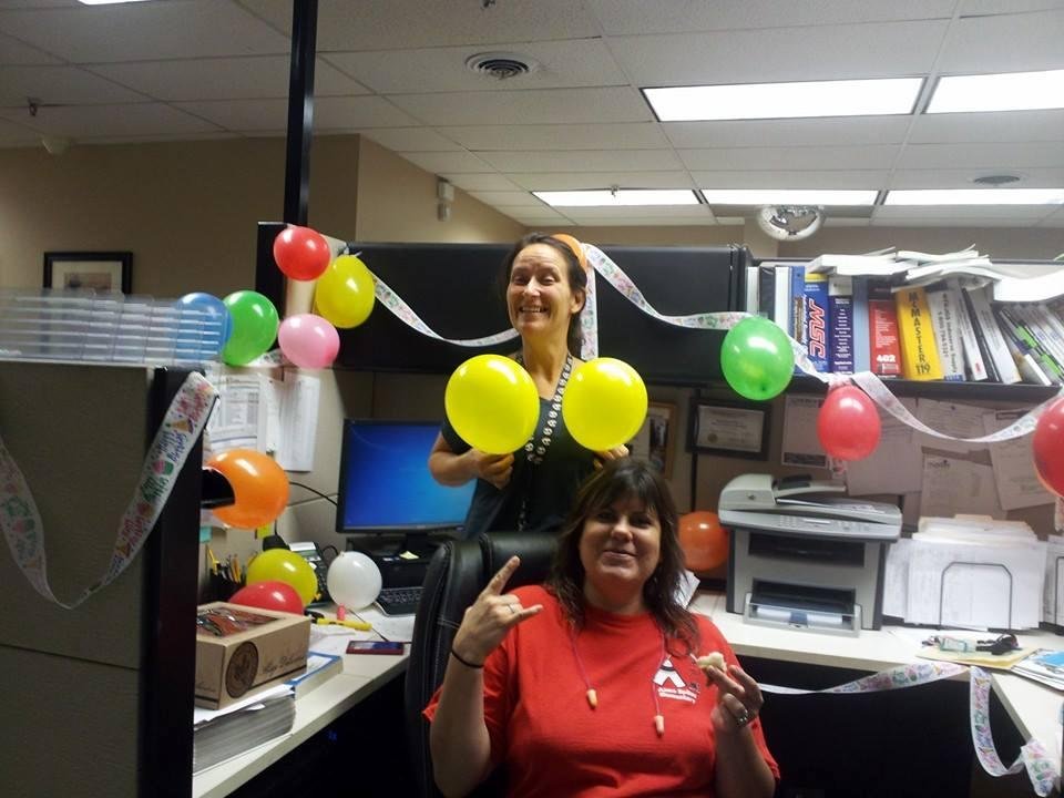 Look what my girls surprised me with at work this morning:) Thank u Love u guys:):)