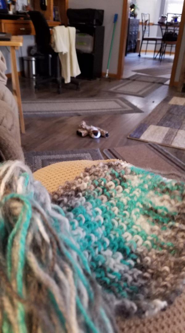 Just turned in 300 hand-knitted scarves to Project Warmth-my annual donation. It felt really good.