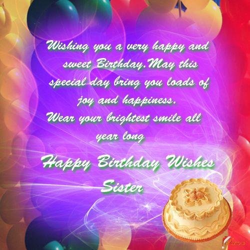 Happy Birthday Sister may today be filled with love, hug and well wishers. May our Lord grant you many more well deserved years in better health. Love you forever and a day, Sis and Bobby