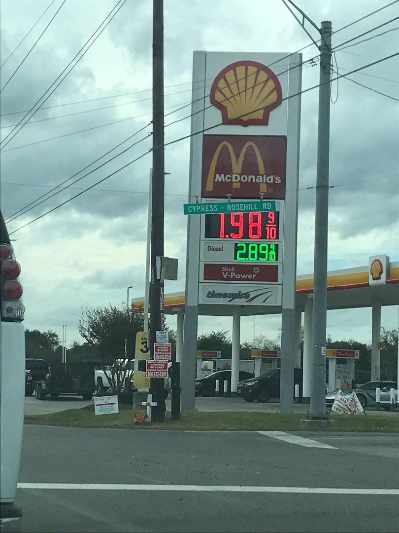 Come on down there gas prices $1.98