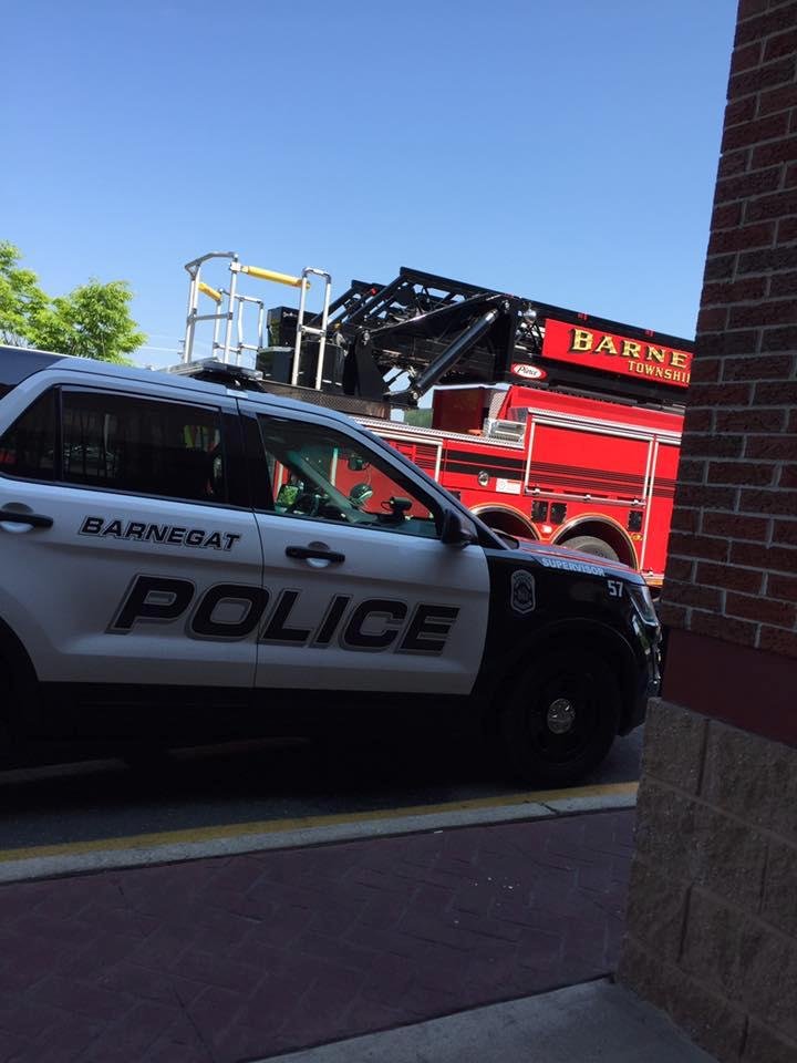 Had to leave Big Lots possible fire.  Or electrical problem.