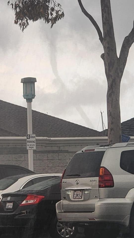 Waterspout today in Dana Point Harbor