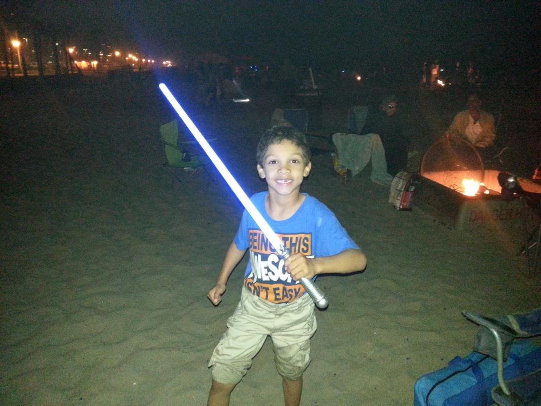 My young grand nephew Marshal the Jedi.
