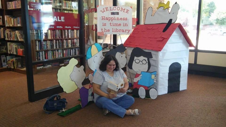 Zelda reading with friends