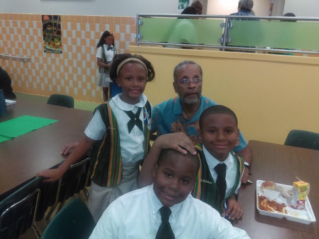 At Grandparents Day with GRANDKIDS