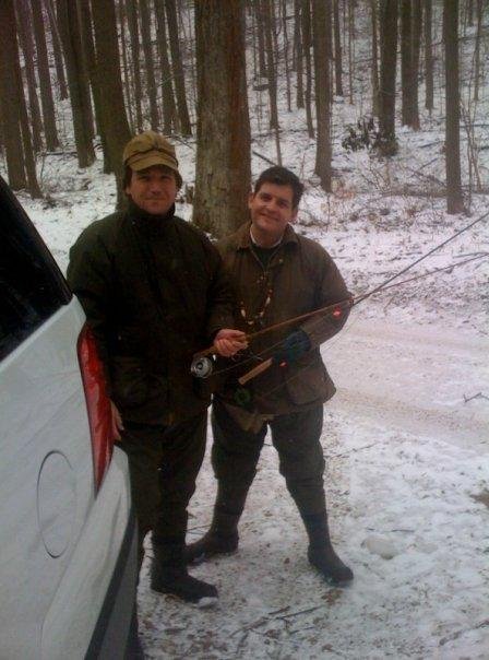 Tucker & Buckley, fly fishing in Ligonier, Pa, Feb, 2009