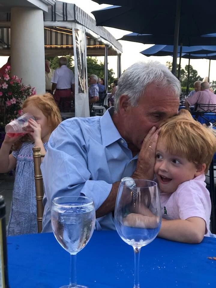 Jimmy (Grandpa) whispering to “Little Jimmy”