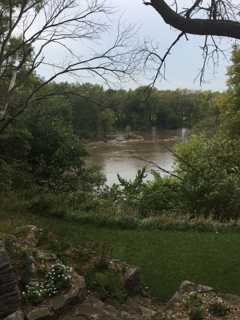 The mighty Boone River is flowing out it's banks, with more rain coming.