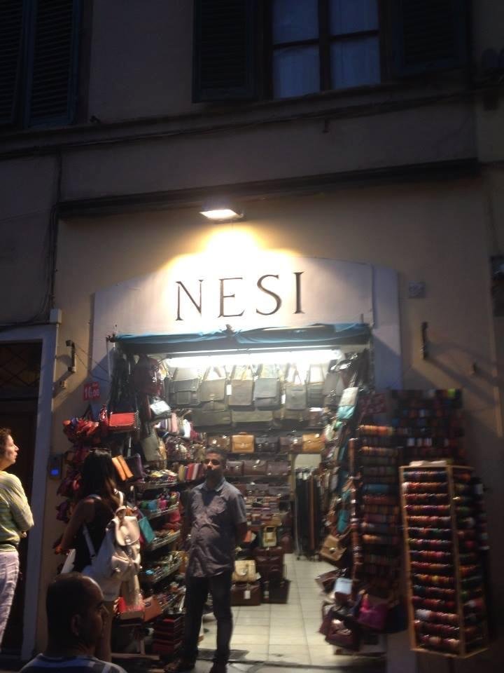 Hi Sam Nesi, I couldn't figure out how to send this pix to you via a Facebook message, but heck, it is kind of neat. I saw this Nesi leather shop on the streets of Florence, and thought of you. Stay well, Steve