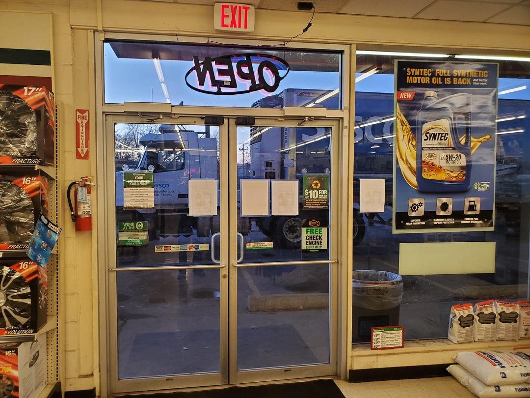 Sysco's new marketing program, block any store that doesn't buy your product while stocking a store that does. I wonder, did they hire a Swift driver for this. Note my Open sign proudly lit up and visible to NO ONE!