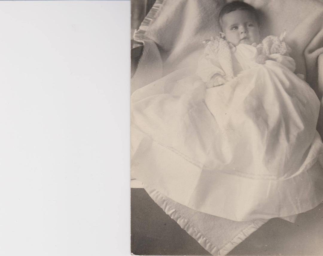 Going through pictures, I found this postcard of my mom's first Christmas.