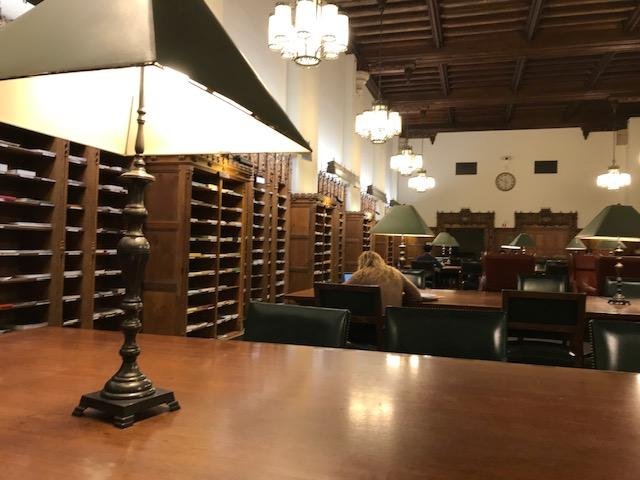 Sitting illegally in the Sterling Memorial Library at Yale, in the periodicals room. Come and get me, librarians! I am armed with rollerball pens and an eye for the ludicrous.