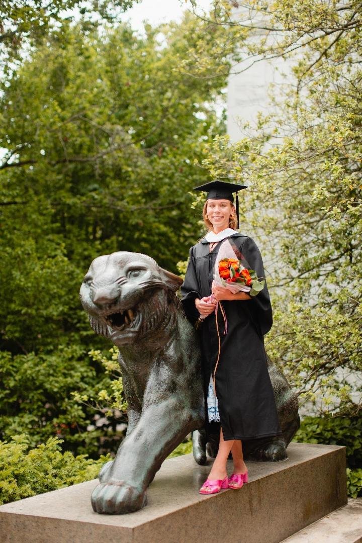 Dana with the Princeton Tiger.