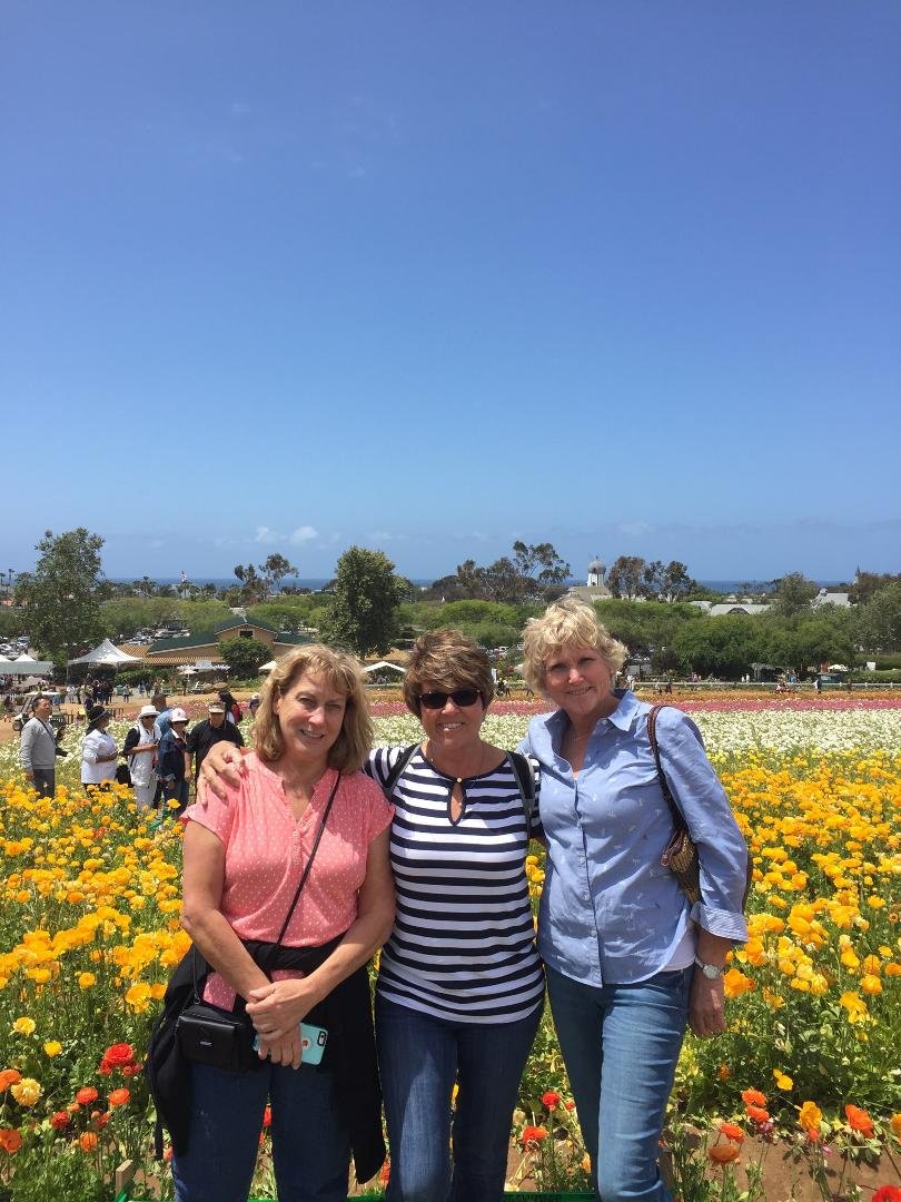 At the Carlsbad Flower Fields this weekend with Kathy & Laura!