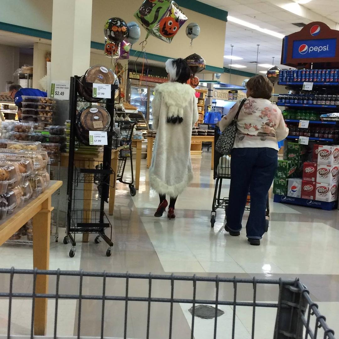 Cruella DeVille shops at Hen House