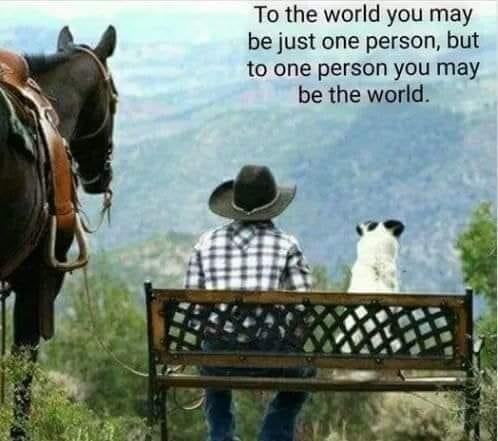 Special Times
I aspire to be this kind of man, I hope someday! The man who admires God's work and has good friends. Let us believe in The Cowboys Code and be loving to our family. Stand to salute the Flag and defend our co