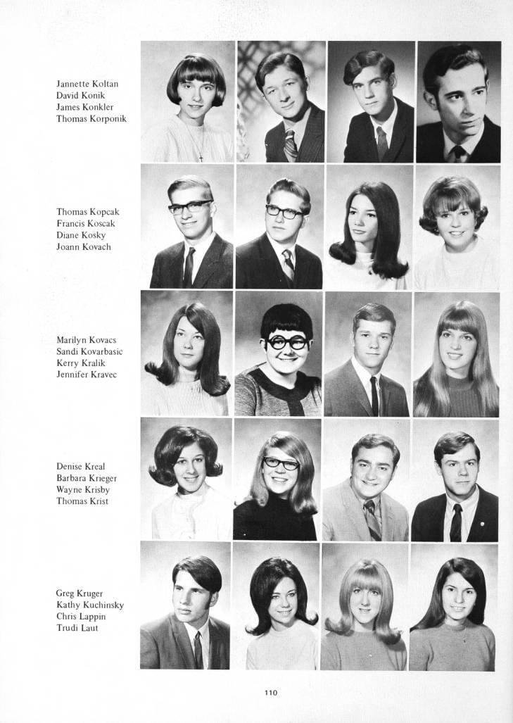 Jennifer is 3rd row down, last girl.