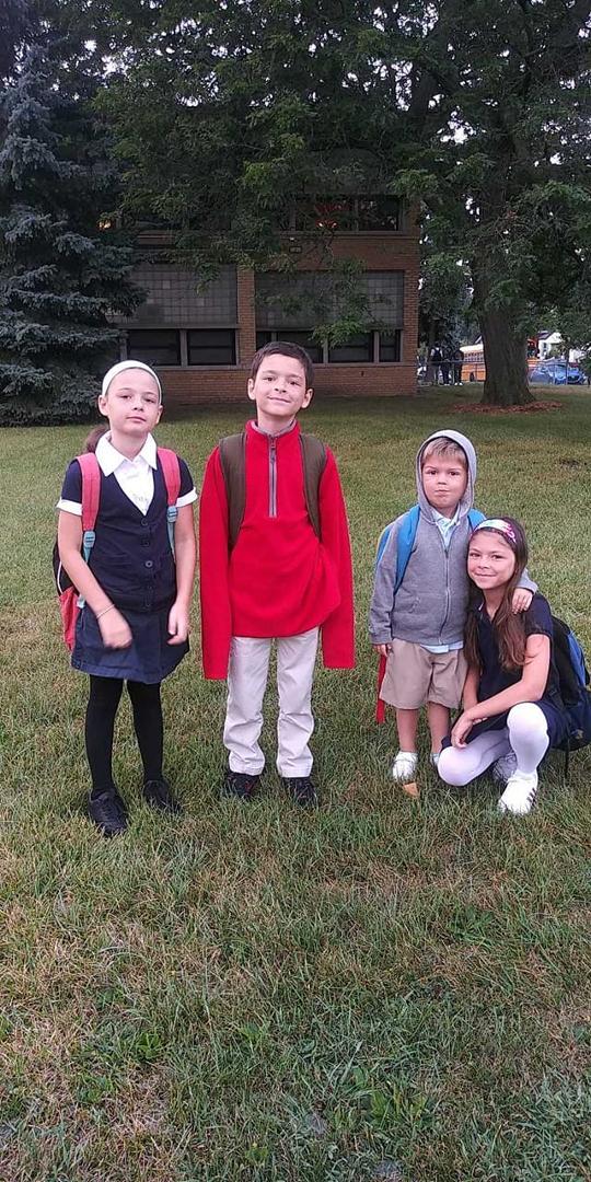 Their first day if school! Growing up way too fast.