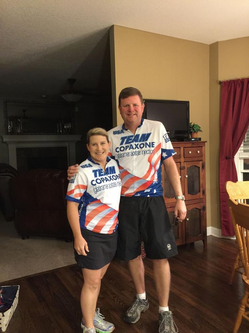 Lisa and Brian bike riding 40 mild for M S.Congratulations!