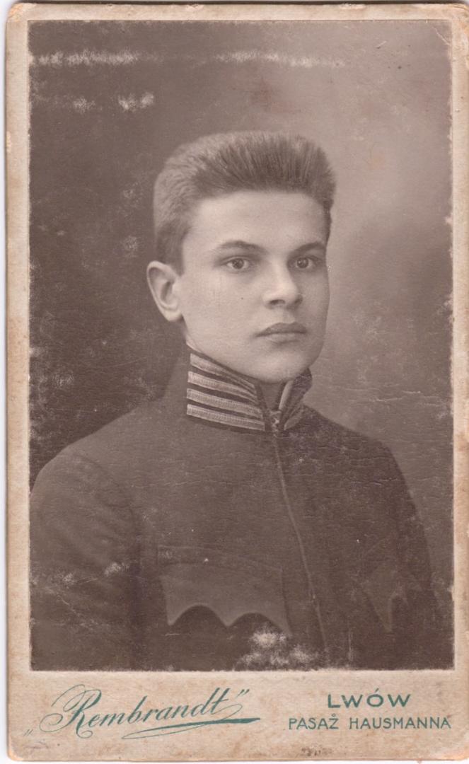 Theodore Dubyk, Maternal Grandfather, Probably a school photo taken in Lwow, now Lviv in Ukraine the city where many refugees fled after the Russian invasion.