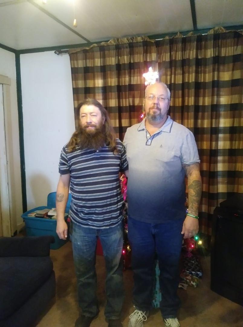 me and Westley for Christmas first time in about three years thank you Lord