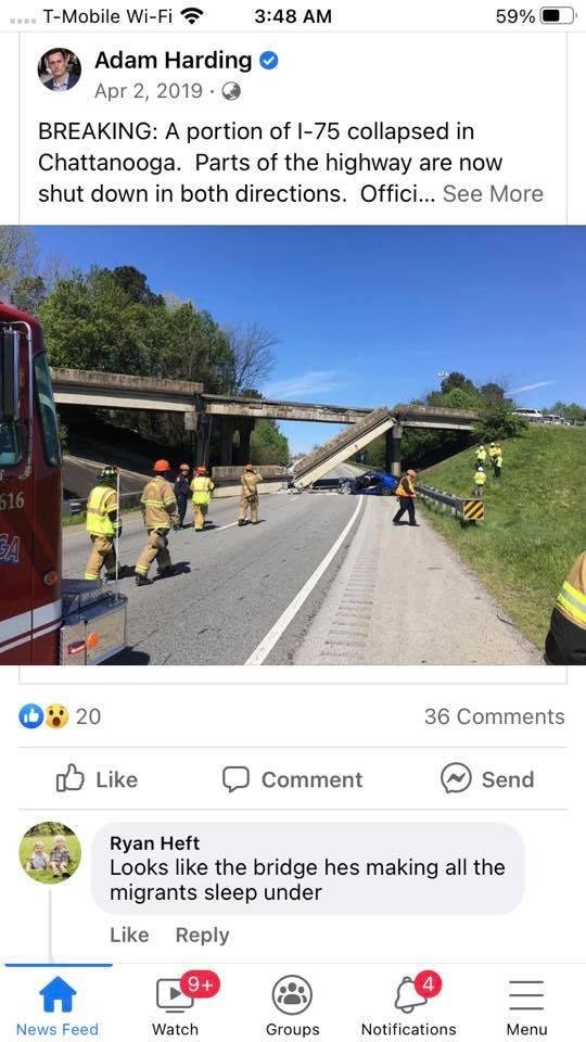 Nothing to see here folks... Everything is fine... at least the bridge isn’t holding back millions of tons of sewage water