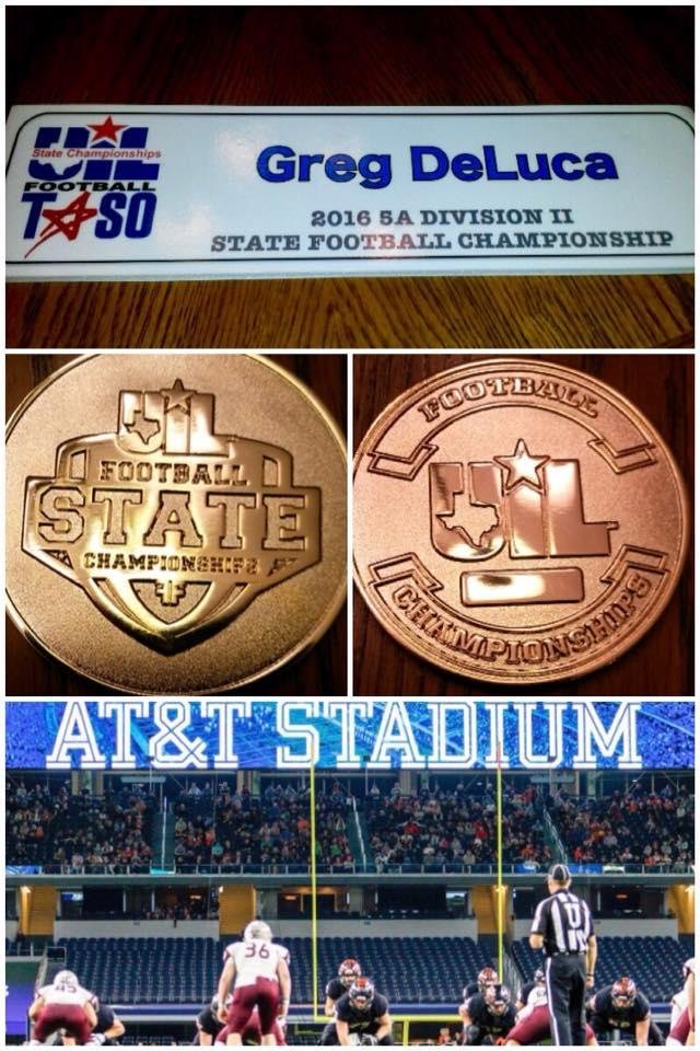 Last game of the season. 5A Dll State Championship game at AT&T Stadium. Aledo v. CC Calallen. Seventeen weekends of being away from home. My family's support is amazing. What a way to end the season!