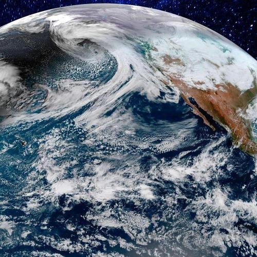 Here is Wed.'s potential blockbuster storm already intense (note the tight circulation) in the Pacific Ocean west of Canada.😲