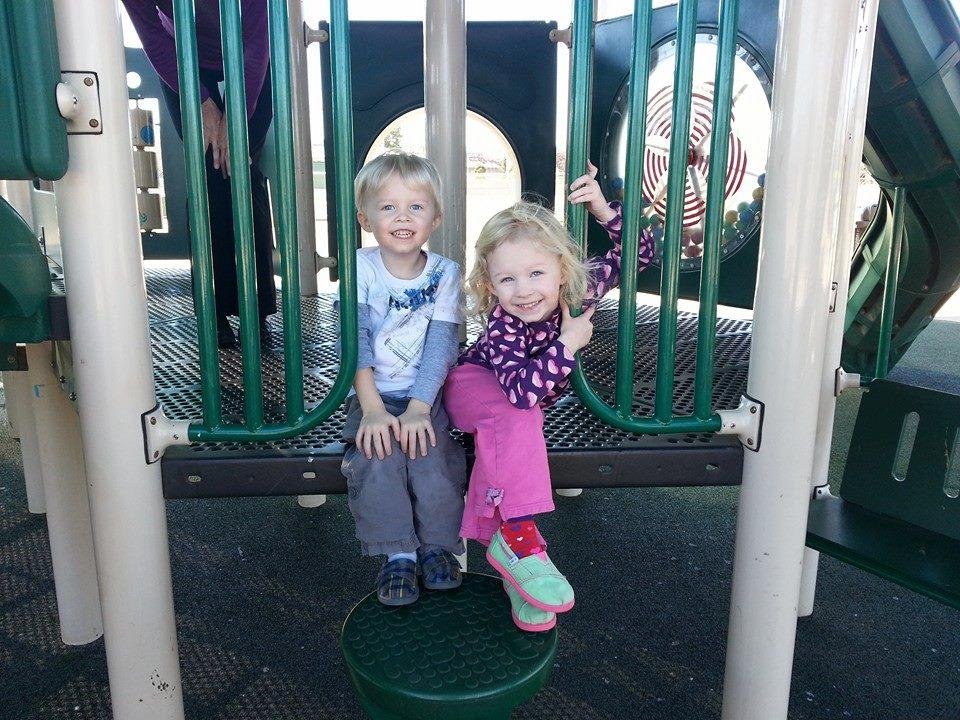 Cole and Layne at Bob Jones Park, Southlake, TX.